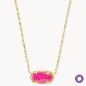 Elisa Gold Pendant Necklace in Azalea Illusion